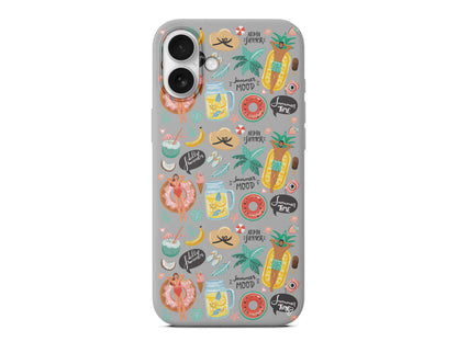 Summer Mood Lansman Model İçi Kadife Silikon Telefon Kılıfı