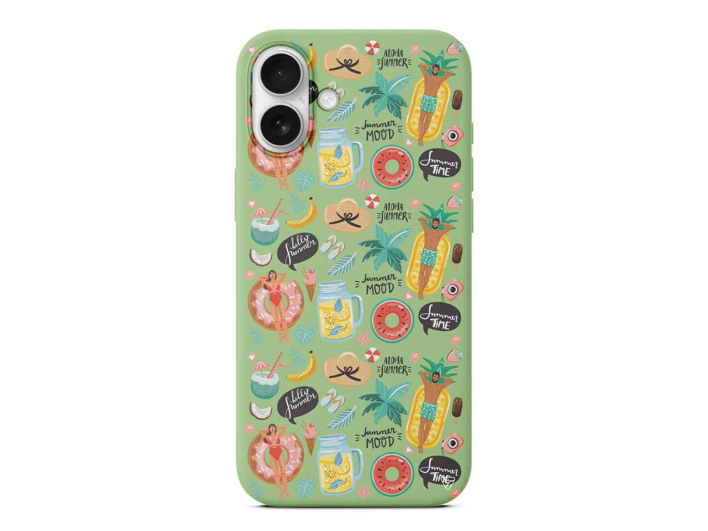 Summer Mood Lansman Model İçi Kadife Silikon Telefon Kılıfı