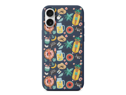 Summer Mood Lansman Model İçi Kadife Silikon Telefon Kılıfı