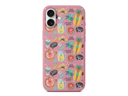 Summer Mood Lansman Model İçi Kadife Silikon Telefon Kılıfı