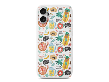 Summer Mood Lansman Model İçi Kadife Silikon Telefon Kılıfı – Plus Serisine Özel