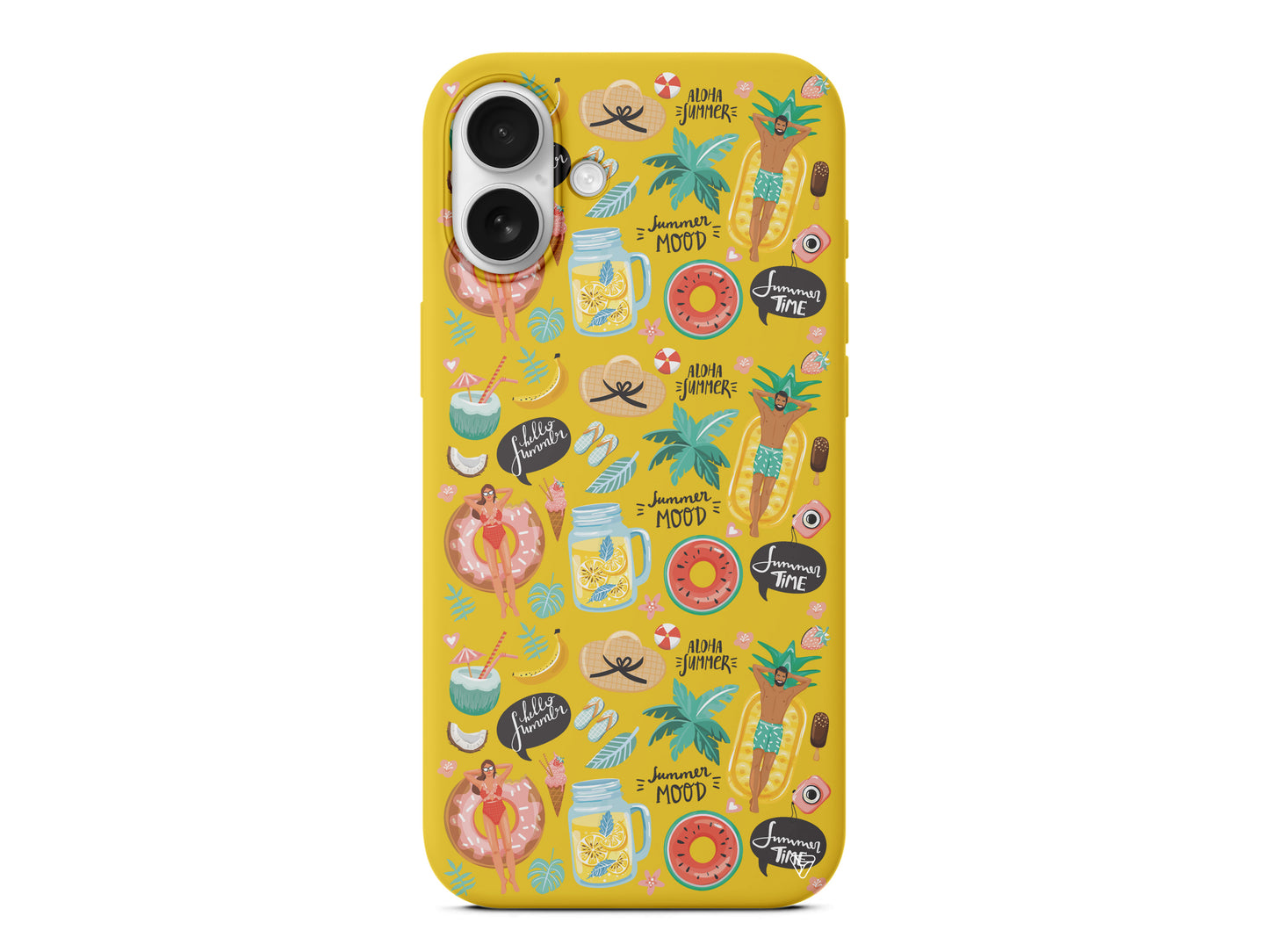 Summer Mood Lansman Model İçi Kadife Silikon Telefon Kılıfı