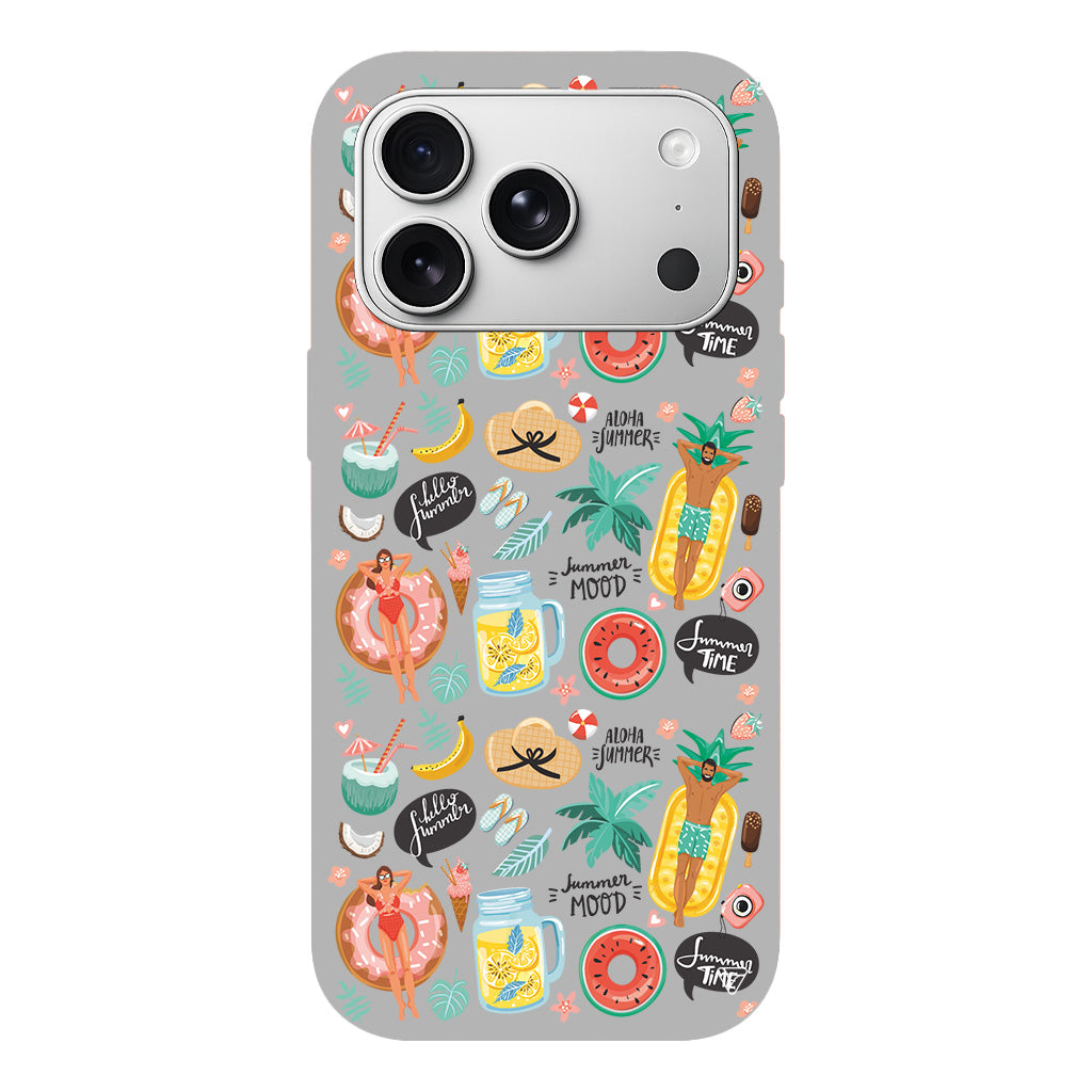 Summer Mood Lansman Model İçi Kadife Silikon Telefon Kılıfı