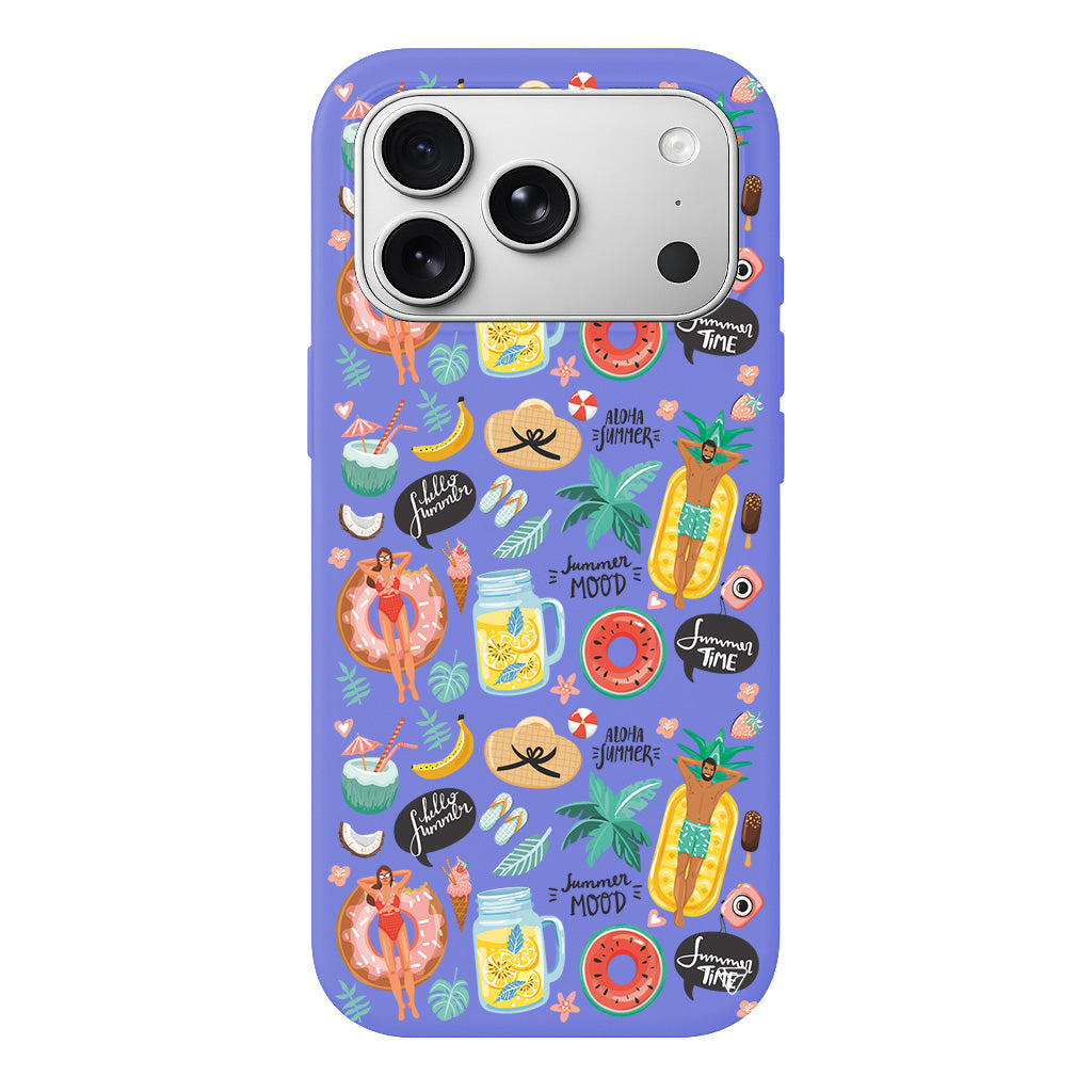 Summer Mood Lansman Model İçi Kadife Silikon Telefon Kılıfı