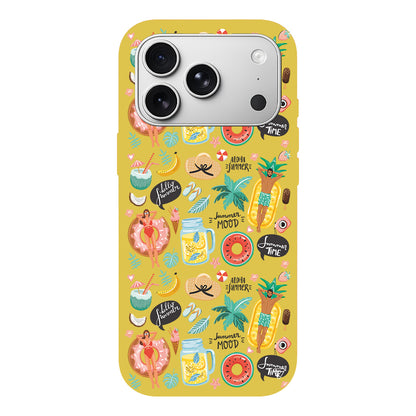 Summer Mood Lansman Model İçi Kadife Silikon Telefon Kılıfı