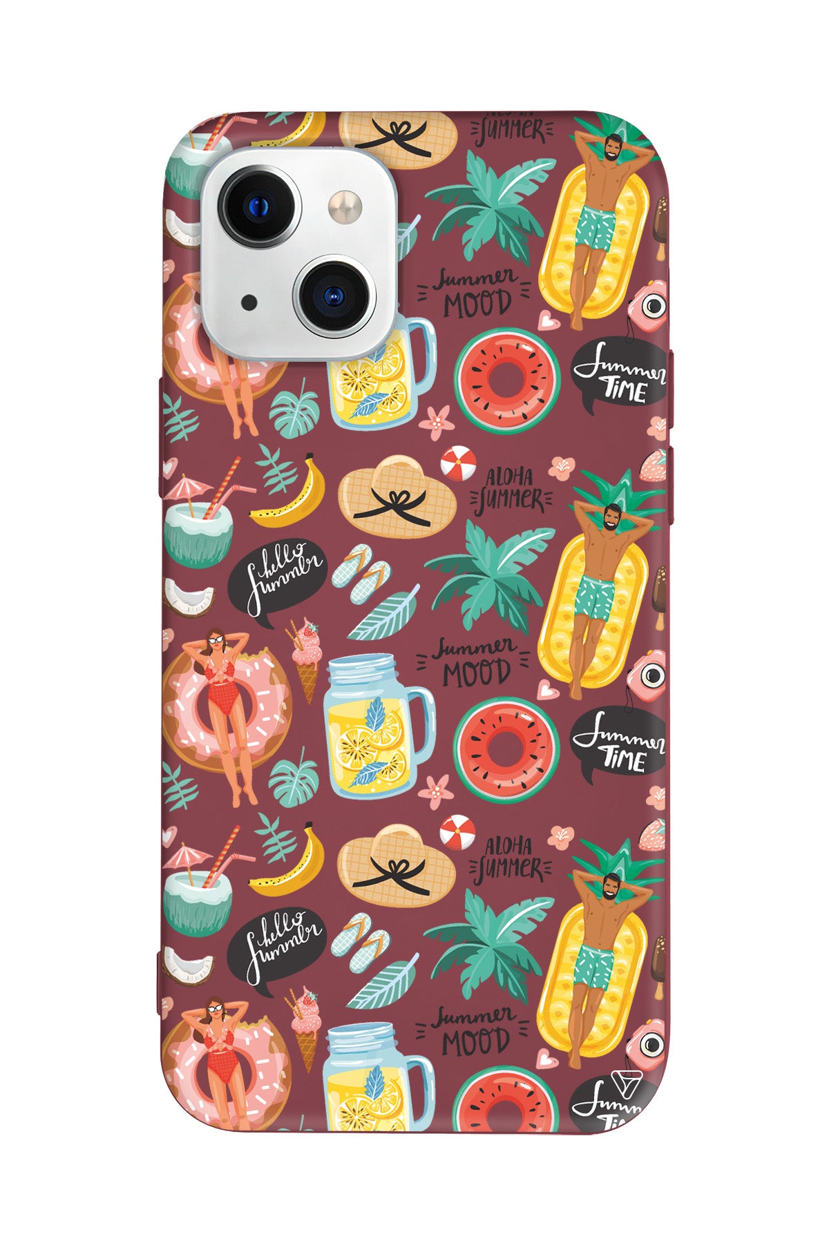 Summer Mood Lansman Model İçi Kadife Silikon Telefon Kılıfı