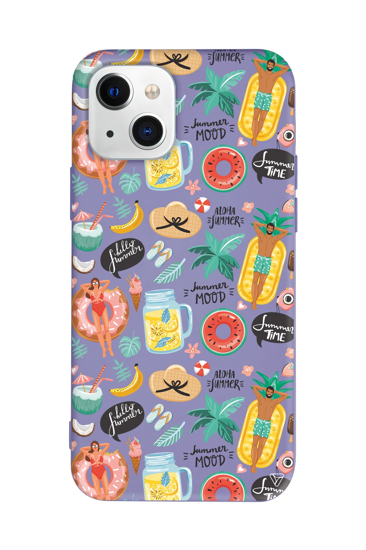 Summer Mood Lansman Model İçi Kadife Silikon Telefon Kılıfı – Plus Serisine Özel