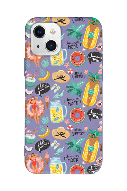 Summer Mood Lansman Model İçi Kadife Silikon Telefon Kılıfı – Plus Serisine Özel