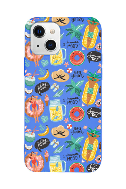 Summer Mood Lansman Model İçi Kadife Silikon Telefon Kılıfı – Plus Serisine Özel