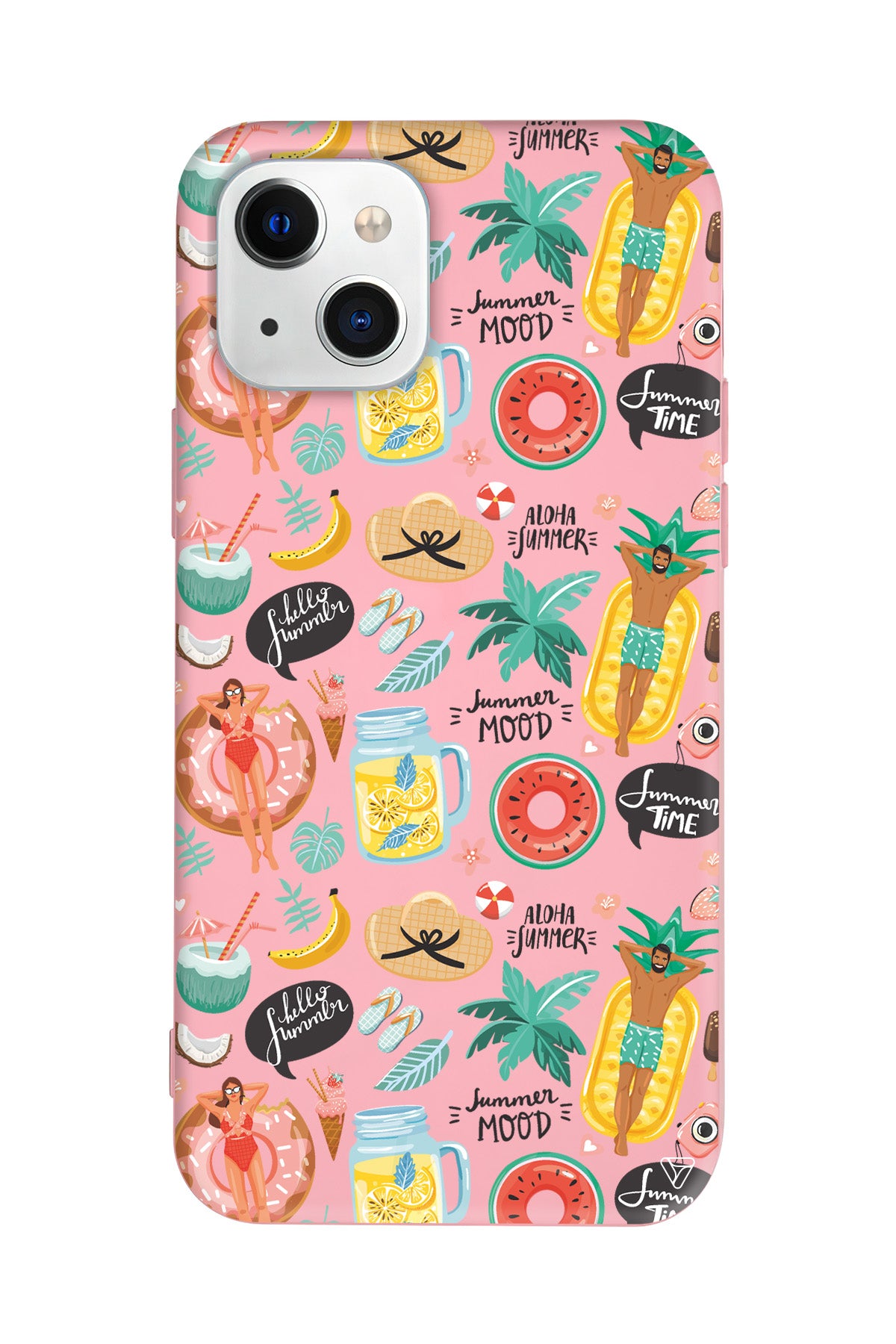 Summer Mood Lansman Model İçi Kadife Silikon Telefon Kılıfı