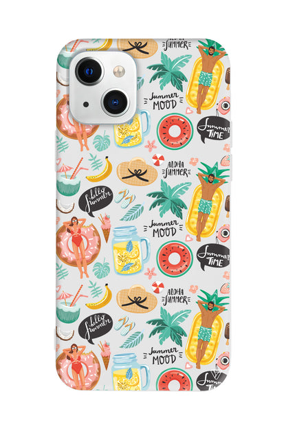 Summer Mood Lansman Model İçi Kadife Silikon Telefon Kılıfı – Plus Serisine Özel