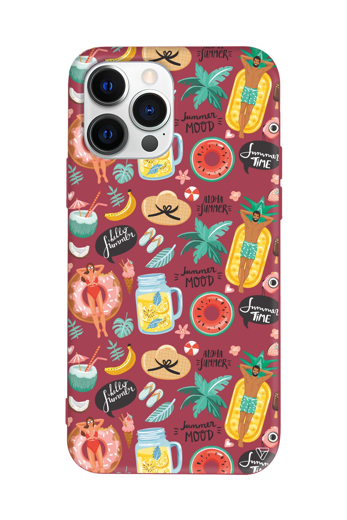 Summer Mood Lansman Model İçi Kadife Silikon Telefon Kılıfı