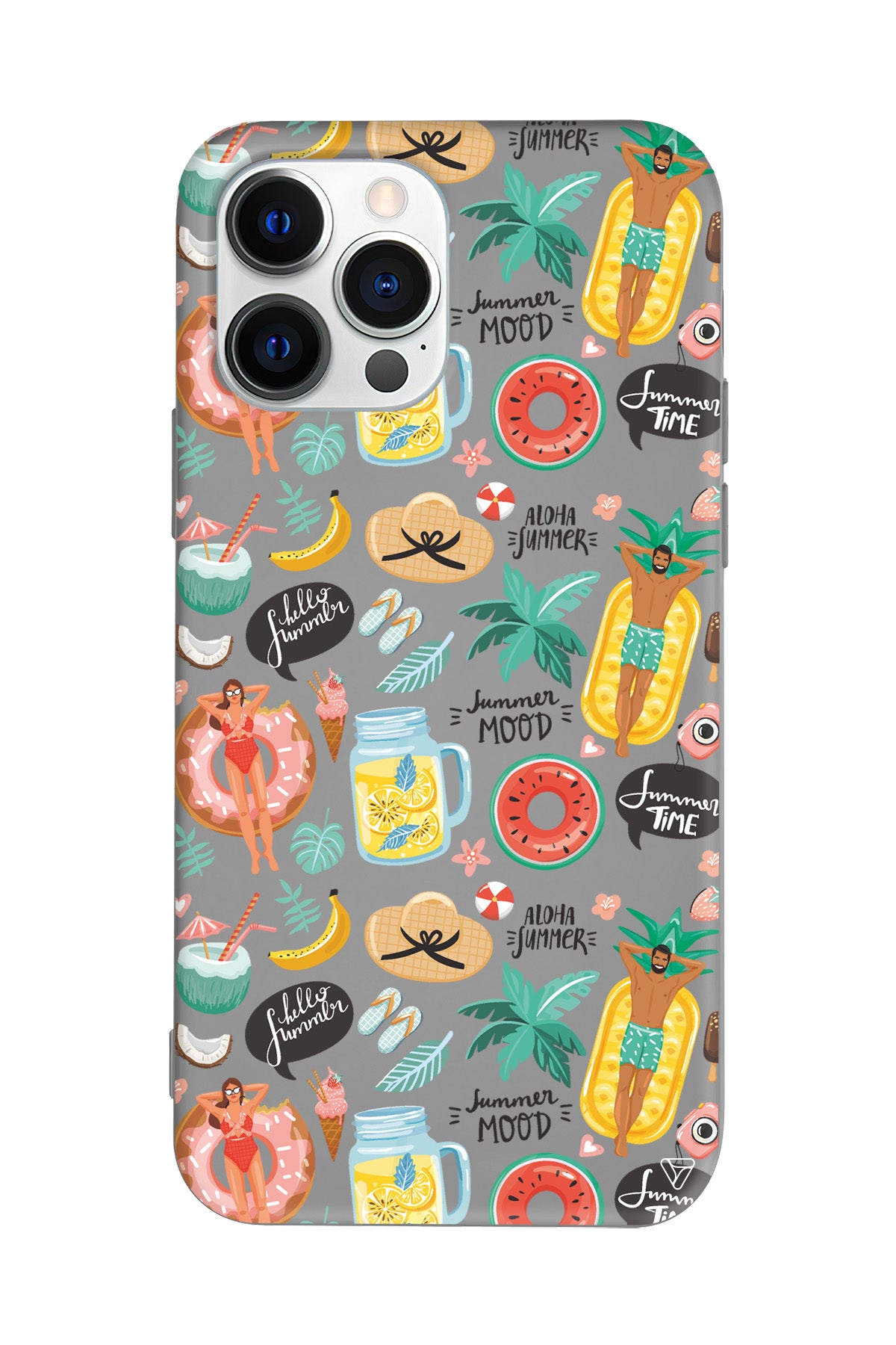 Summer Mood Lansman Model İçi Kadife Silikon Telefon Kılıfı