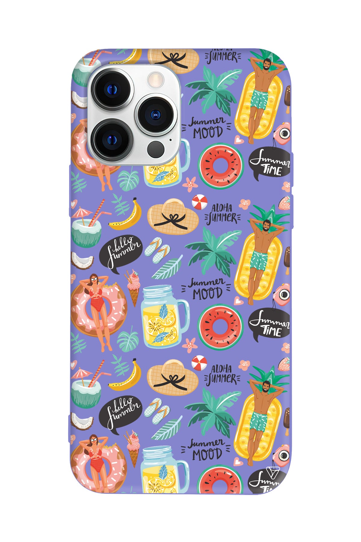 Summer Mood Lansman Model İçi Kadife Silikon Telefon Kılıfı