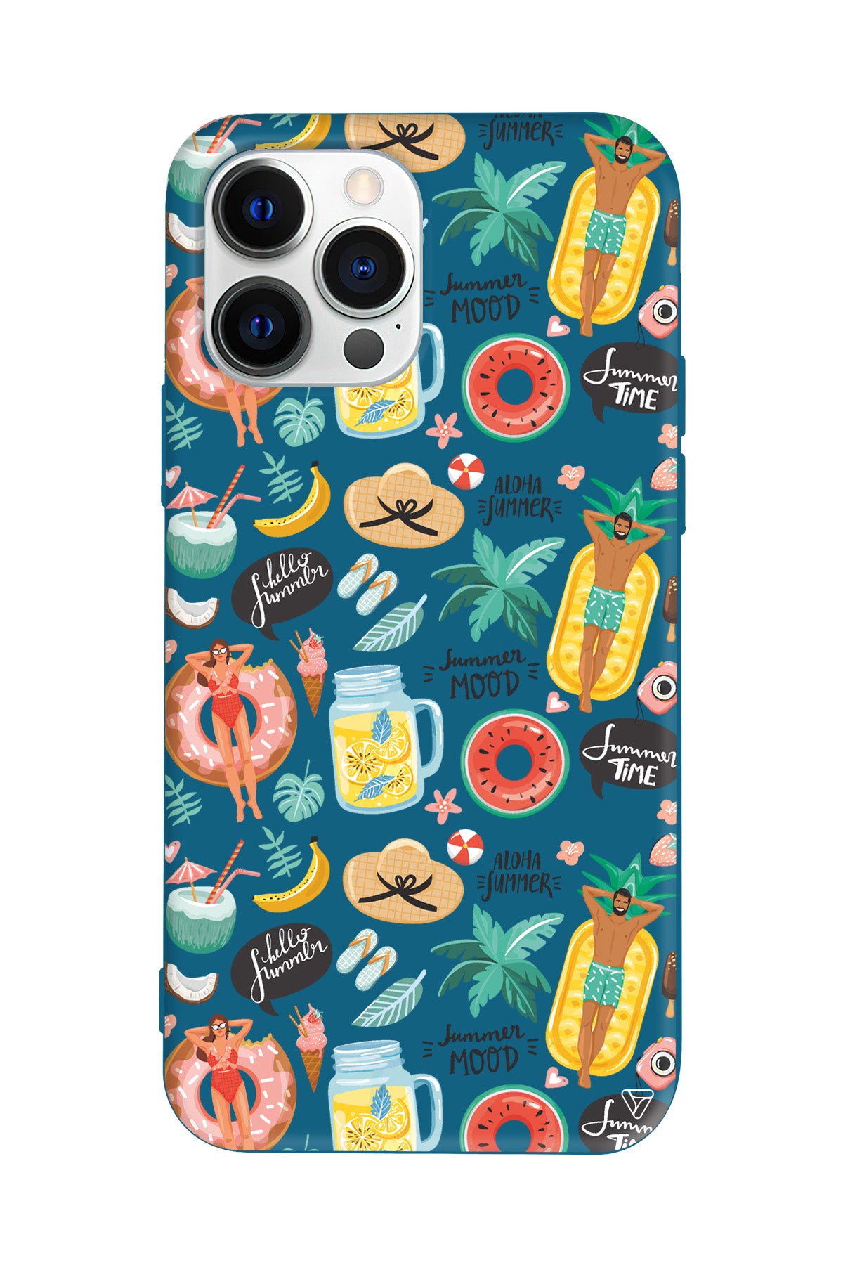 Summer Mood Lansman Model İçi Kadife Silikon Telefon Kılıfı