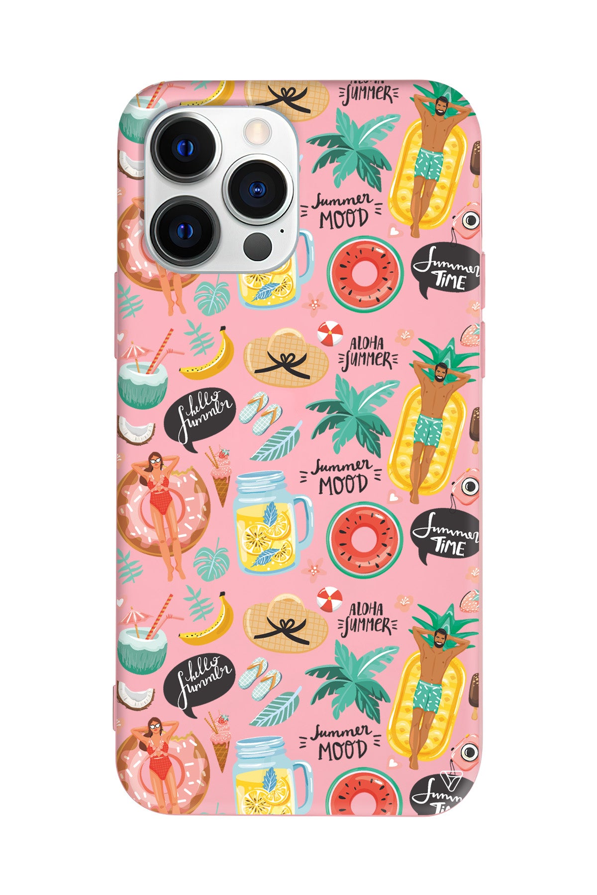 Summer Mood Lansman Model İçi Kadife Silikon Telefon Kılıfı