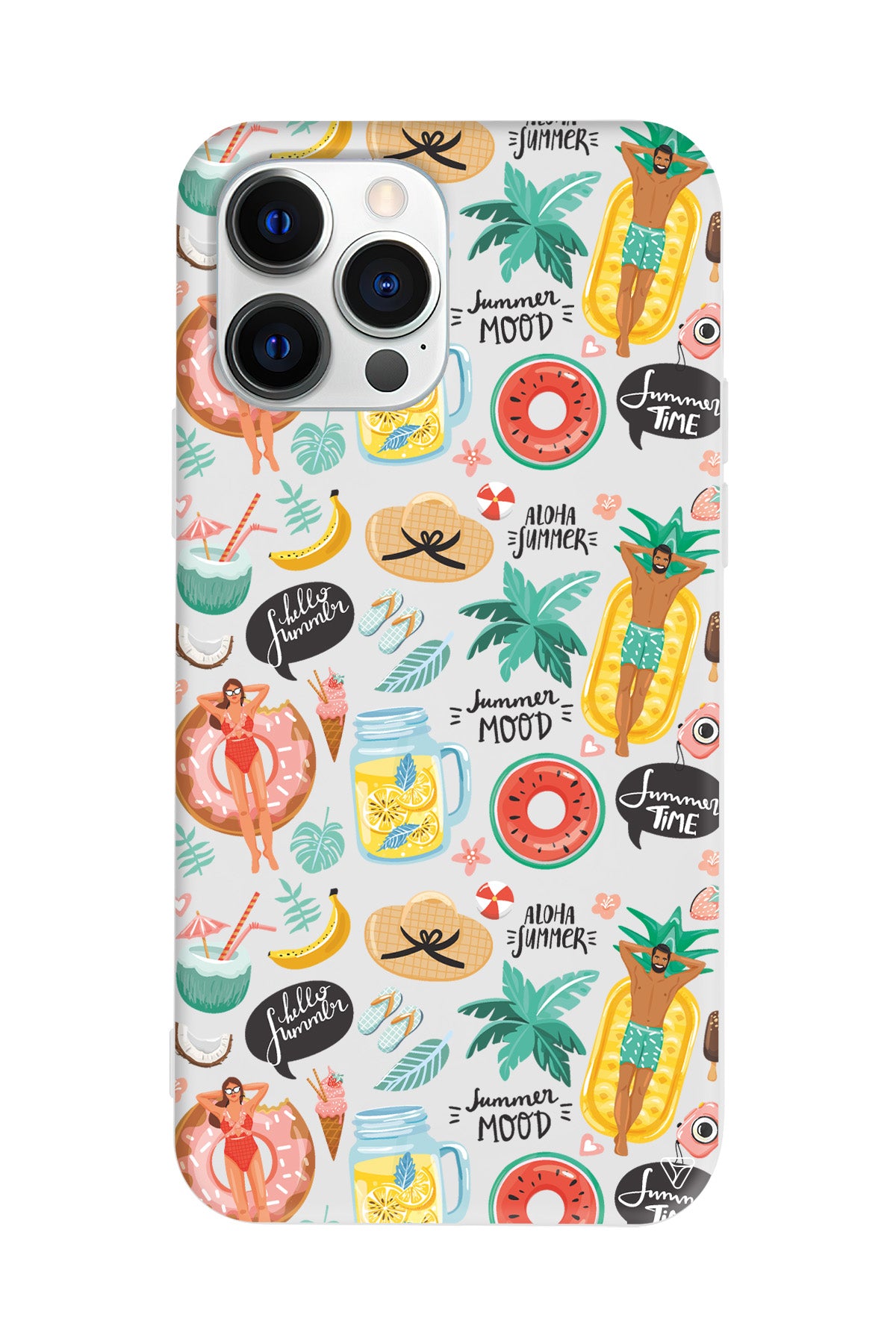 Summer Mood Lansman Model İçi Kadife Silikon Telefon Kılıfı