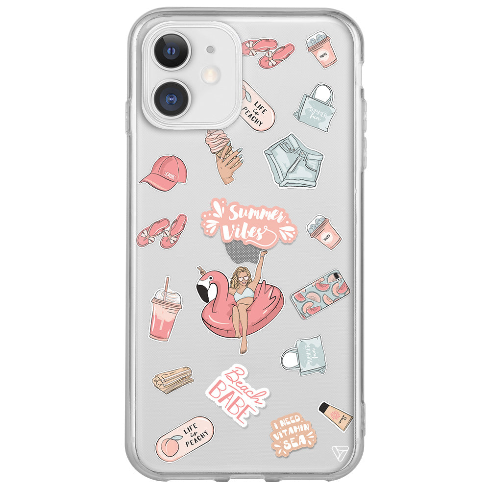 Beach Babe Lansman Model İçi Kadife Silikon Telefon Kılıfı