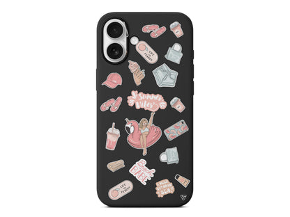 Beach Babe Lansman Model İçi Kadife Silikon Telefon Kılıfı