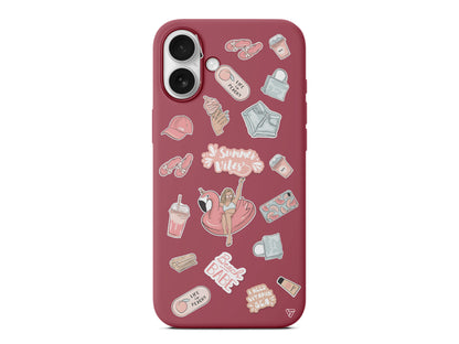 Beach Babe Lansman Model İçi Kadife Silikon Telefon Kılıfı – Plus Serisine Özel