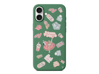 Beach Babe Lansman Model İçi Kadife Silikon Telefon Kılıfı – Plus Serisine Özel