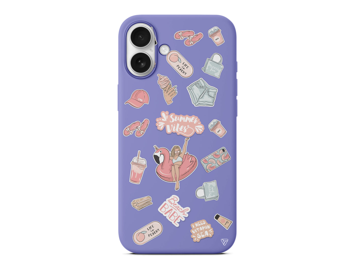 Beach Babe Lansman Model İçi Kadife Silikon Telefon Kılıfı – Plus Serisine Özel