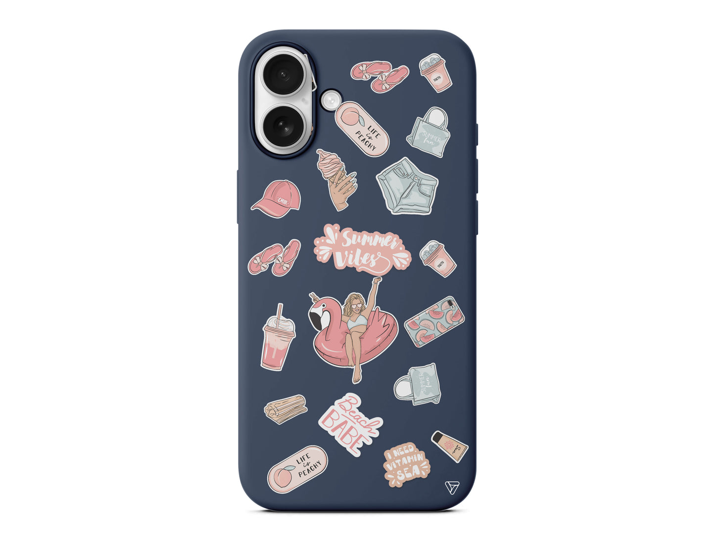 Beach Babe Lansman Model İçi Kadife Silikon Telefon Kılıfı – Plus Serisine Özel