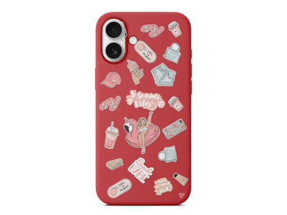 Beach Babe Lansman Model İçi Kadife Silikon Telefon Kılıfı – Plus Serisine Özel