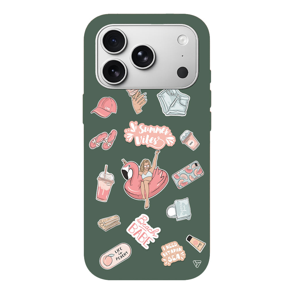 Beach Babe Lansman Model İçi Kadife Silikon Telefon Kılıfı