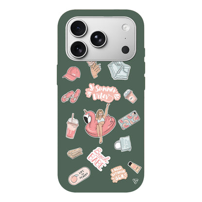 Beach Babe Lansman Model İçi Kadife Silikon Telefon Kılıfı