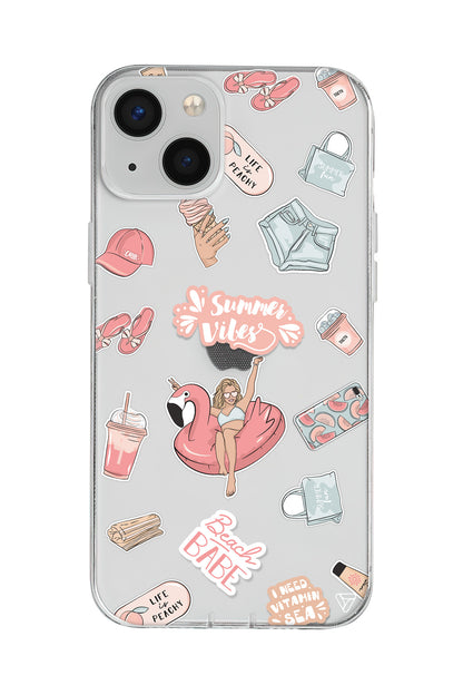 Beach Babe Lansman Model İçi Kadife Silikon Telefon Kılıfı – Plus Serisine Özel