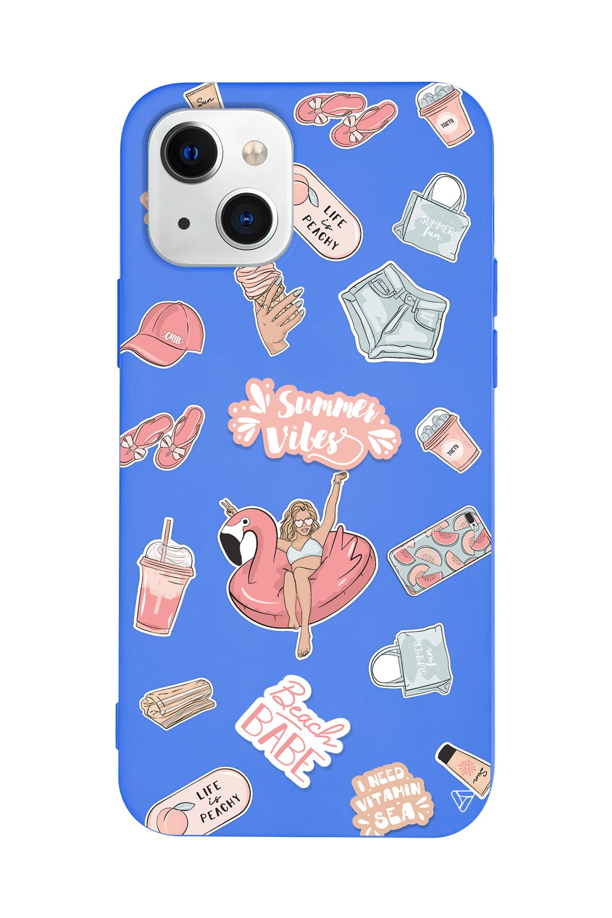 Beach Babe Lansman Model İçi Kadife Silikon Telefon Kılıfı – Plus Serisine Özel