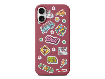 Chill Lansman Model İçi Kadife Silikon Telefon Kılıfı