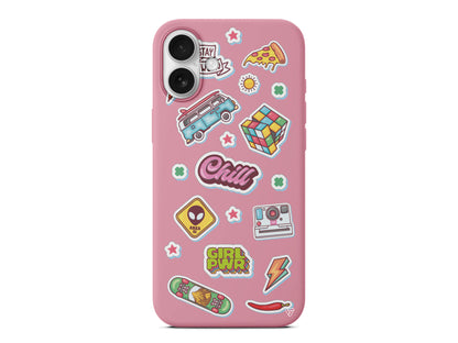 Chill Lansman Model İçi Kadife Silikon Telefon Kılıfı