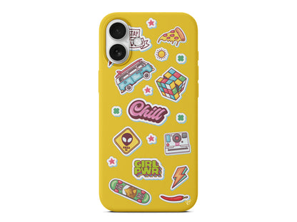 Chill Lansman Model İçi Kadife Silikon Telefon Kılıfı