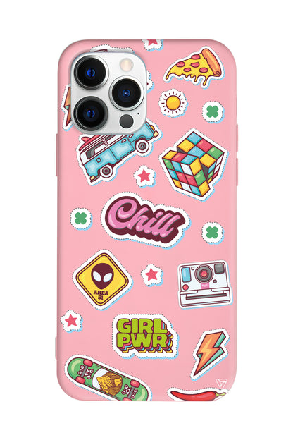 Chill Lansman Model İçi Kadife Silikon Telefon Kılıfı