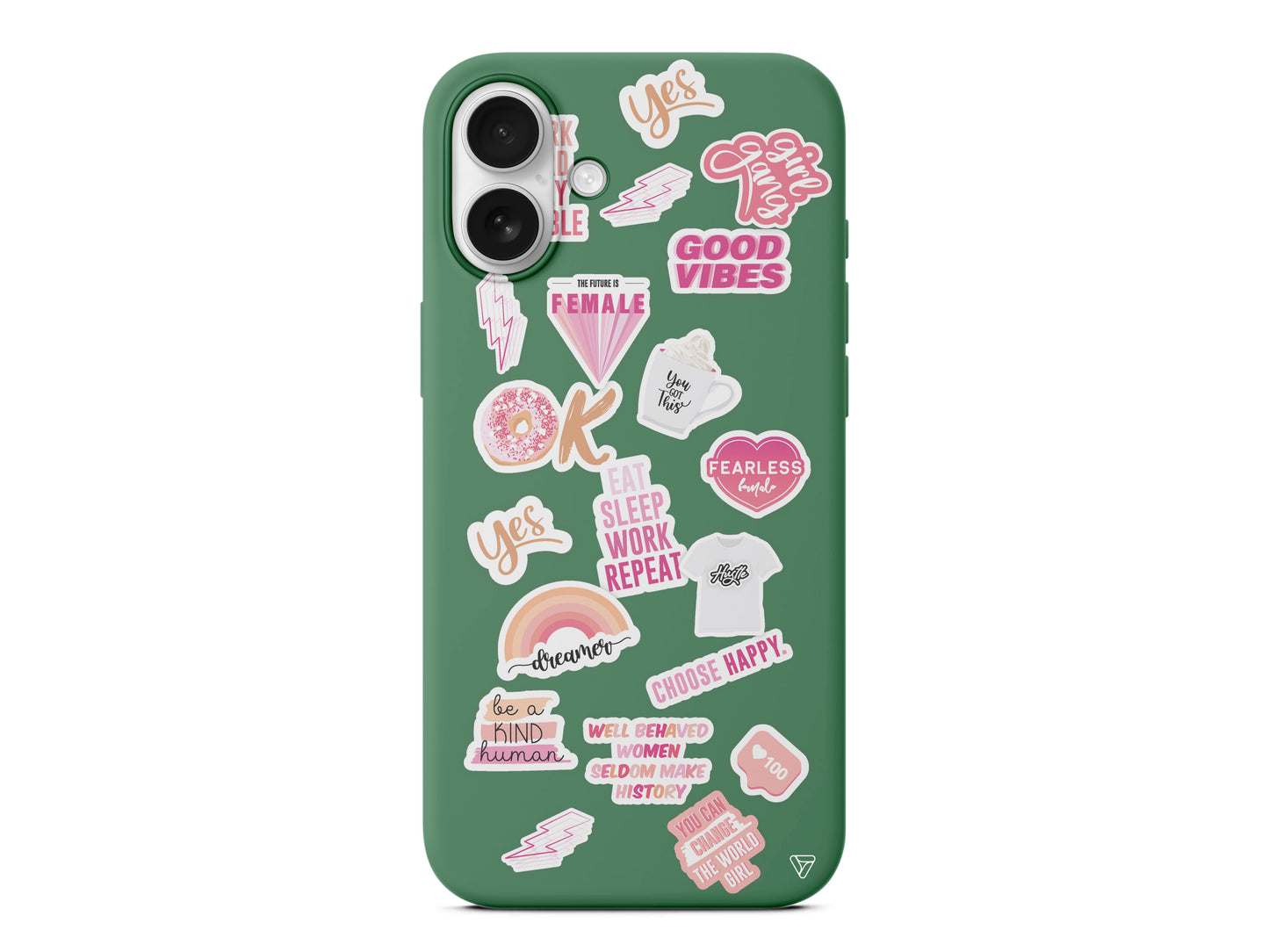 Female Sticker Lansman Model İçi Kadife Silikon Telefon Kılıfı – Plus Serisine Özel