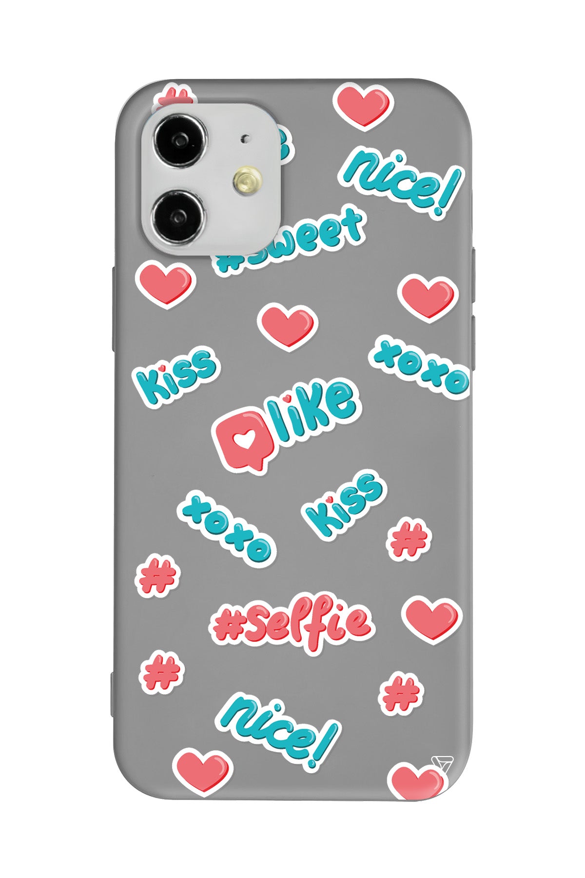 Insta Like Lansman Model İçi Kadife Silikon Telefon Kılıfı