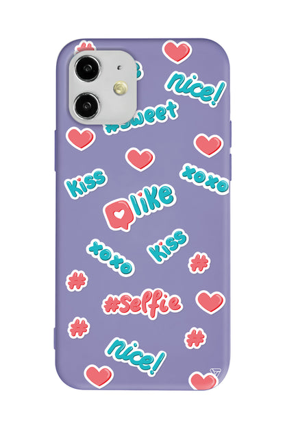 Insta Like Lansman Model İçi Kadife Silikon Telefon Kılıfı