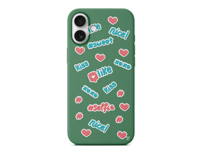 Insta Like Lansman Model İçi Kadife Silikon Telefon Kılıfı