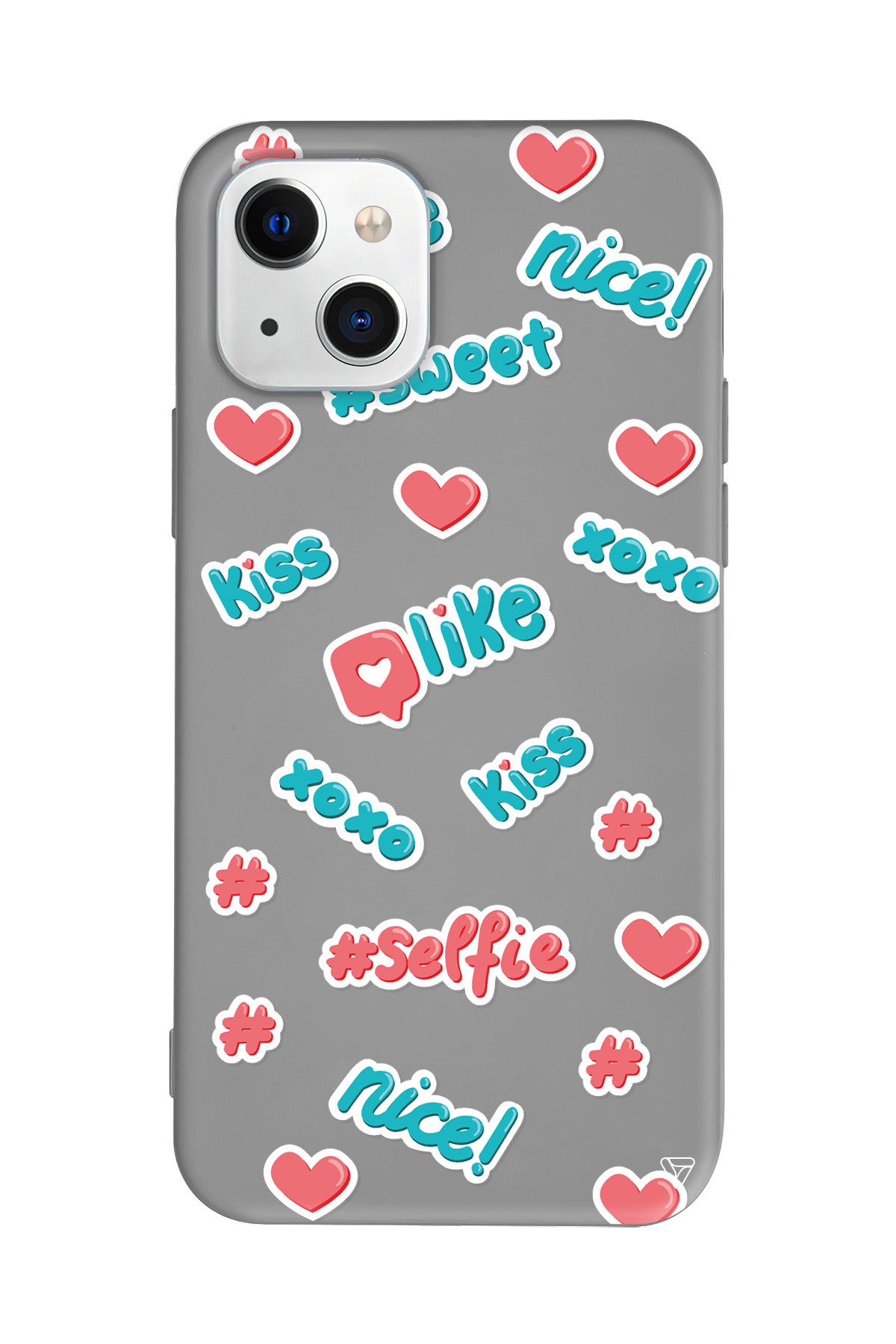 Insta Like Lansman Model İçi Kadife Silikon Telefon Kılıfı