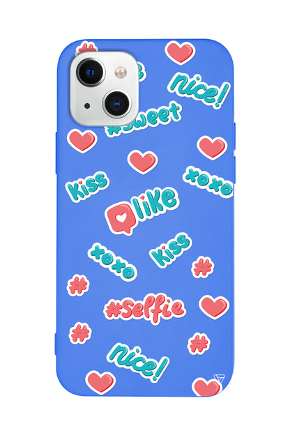 Insta Like Lansman Model İçi Kadife Silikon Telefon Kılıfı