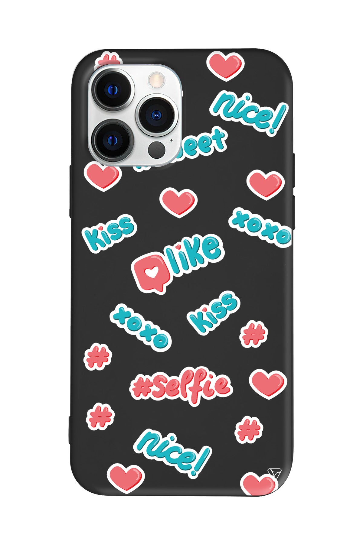 Insta Like Lansman Model İçi Kadife Silikon Telefon Kılıfı