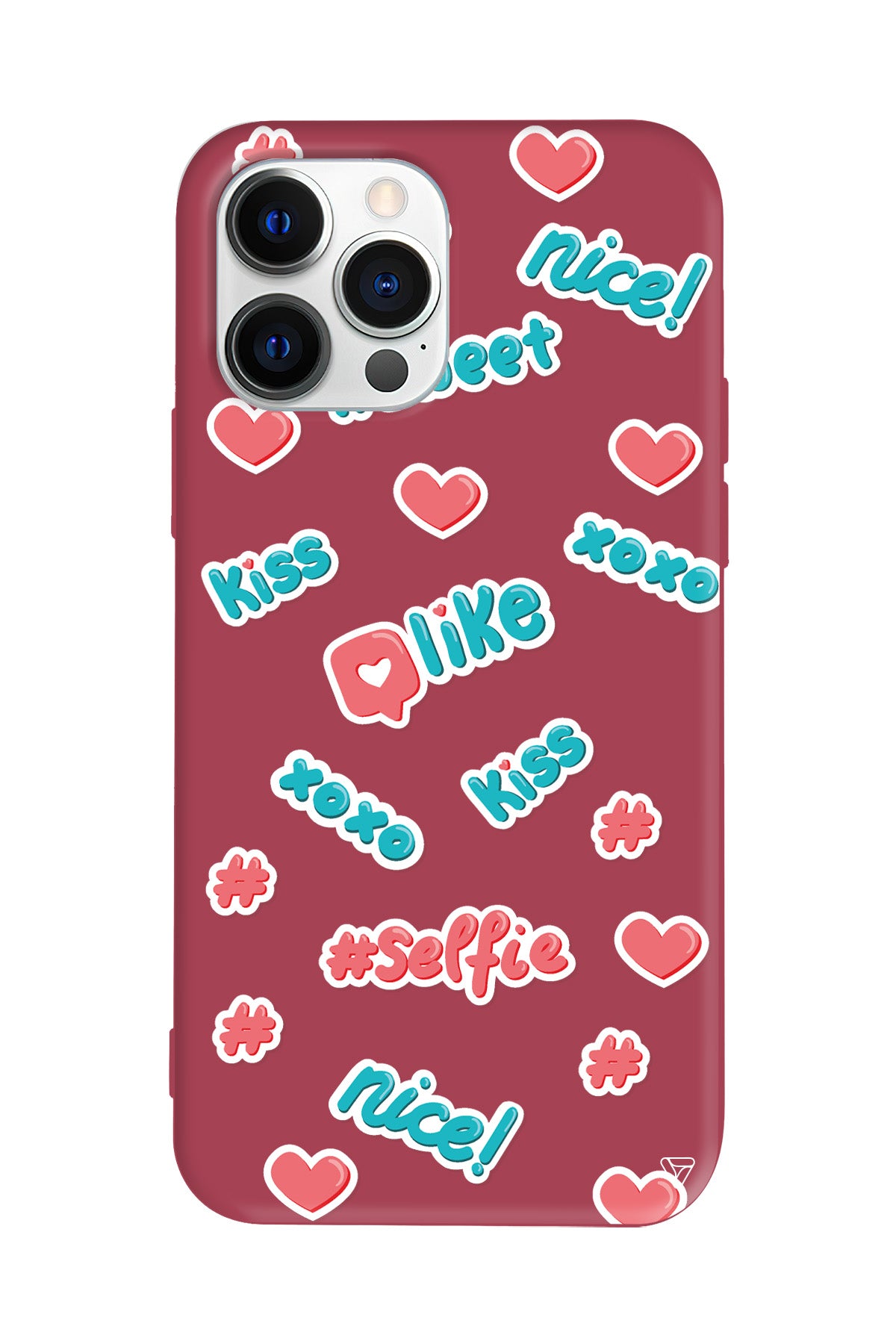 Insta Like Lansman Model İçi Kadife Silikon Telefon Kılıfı