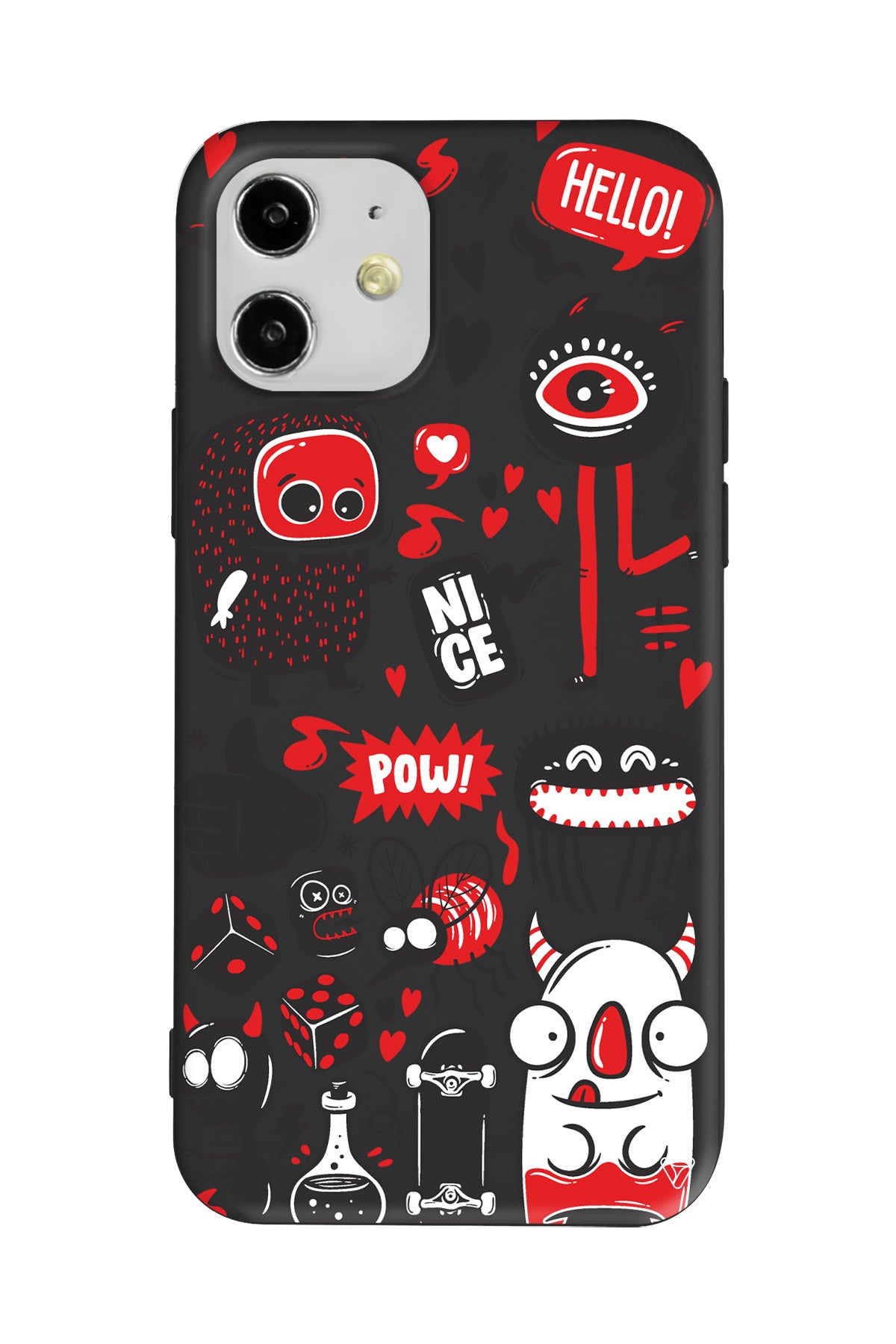 Sevimli Canavarlar Lansman Model İçi Kadife Silikon Telefon Kılıfı