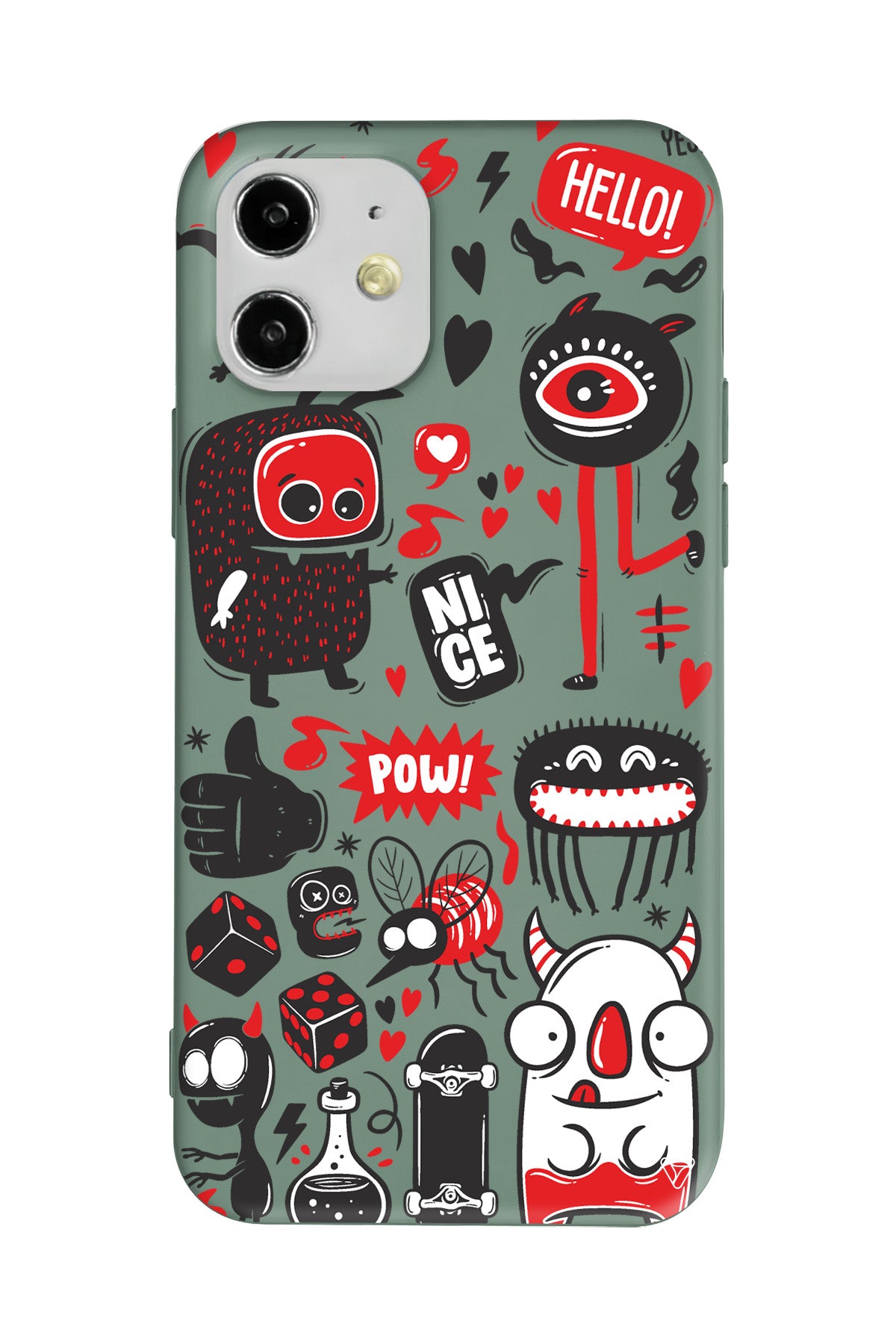 Sevimli Canavarlar Lansman Model İçi Kadife Silikon Telefon Kılıfı