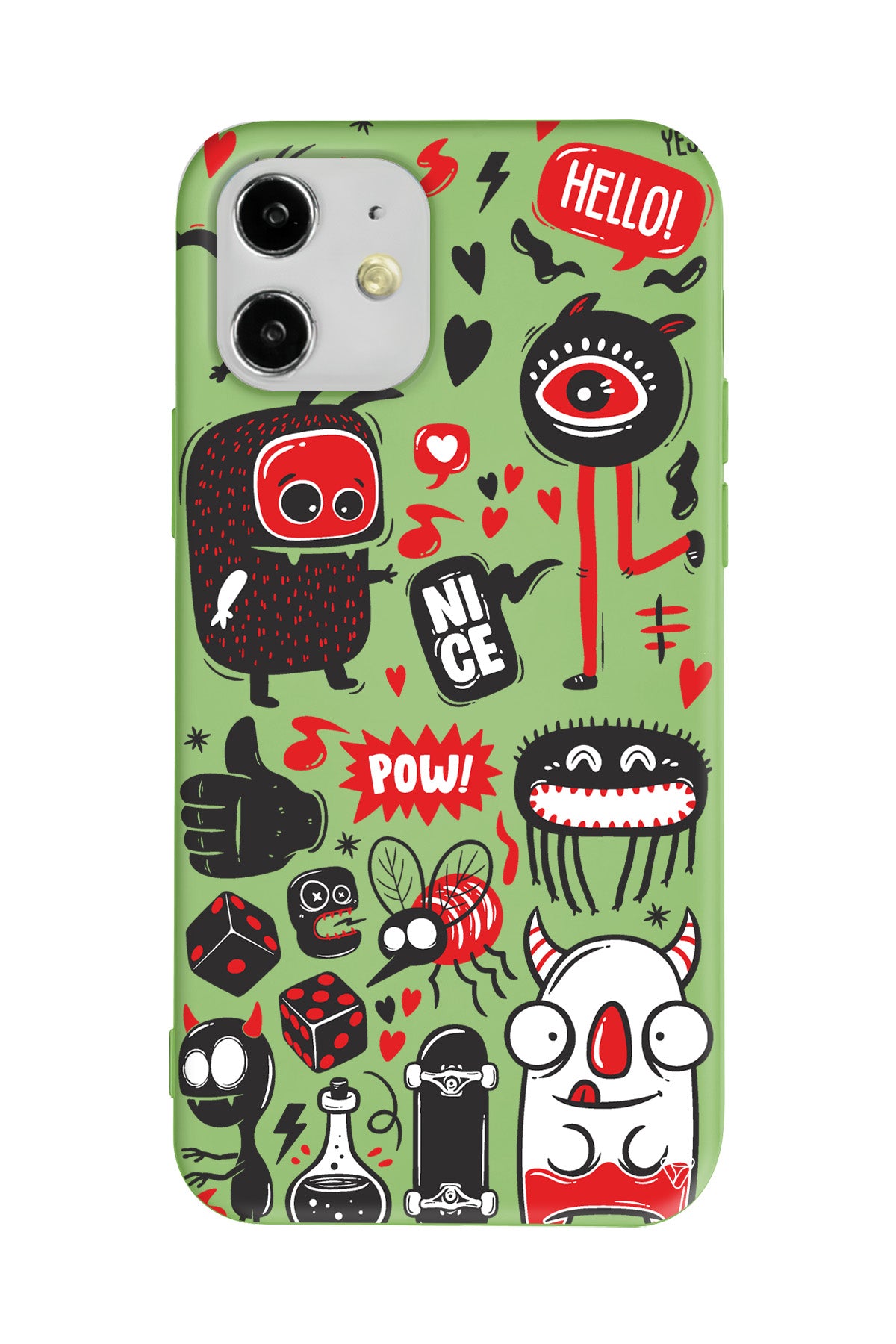 Sevimli Canavarlar Lansman Model İçi Kadife Silikon Telefon Kılıfı