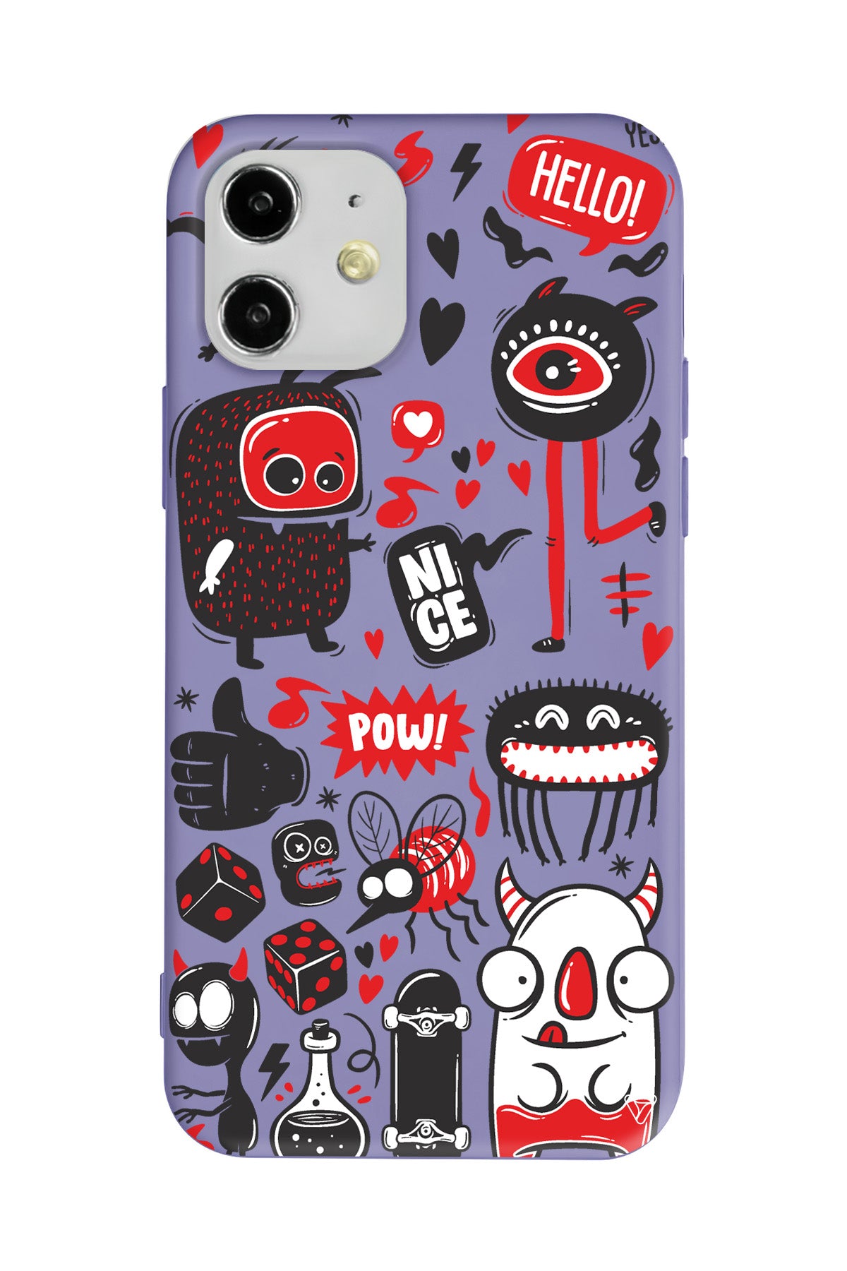 Sevimli Canavarlar Lansman Model İçi Kadife Silikon Telefon Kılıfı