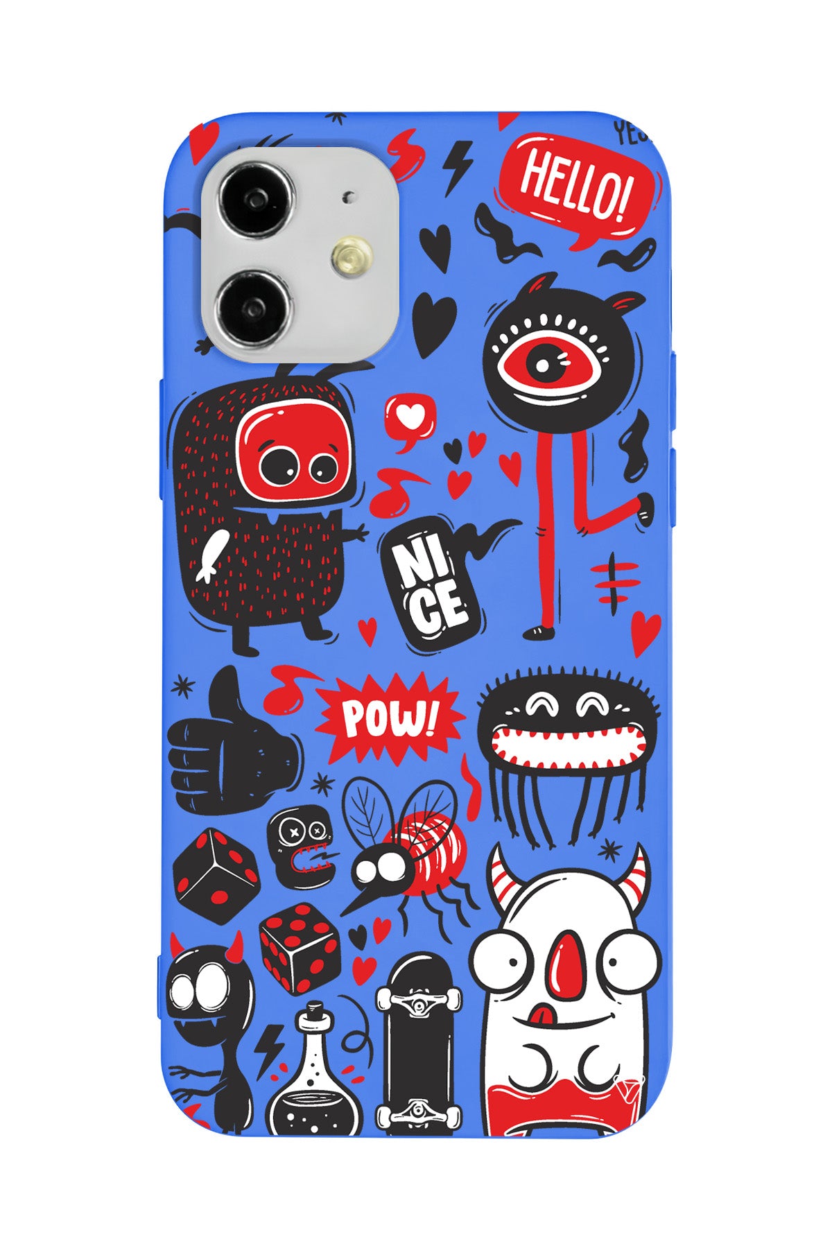 Sevimli Canavarlar Lansman Model İçi Kadife Silikon Telefon Kılıfı