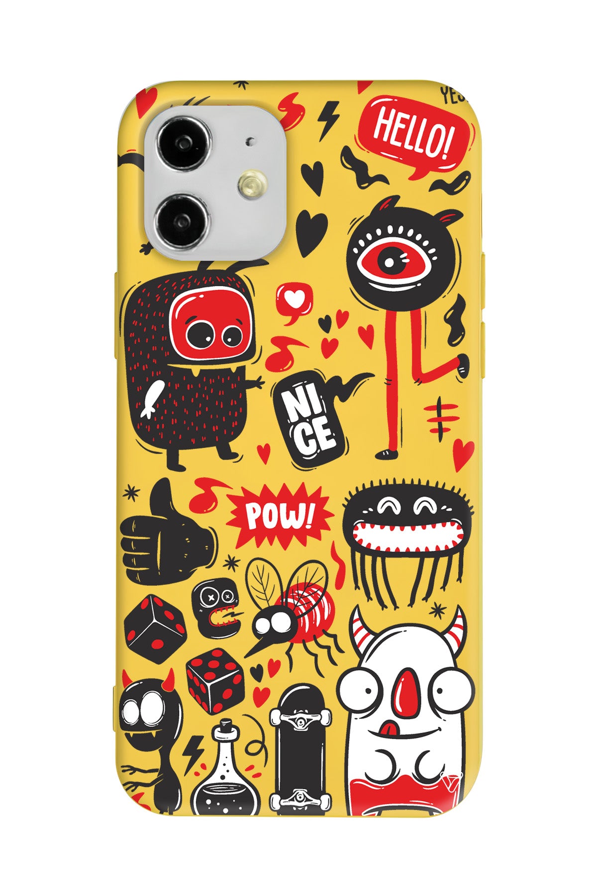 Sevimli Canavarlar Lansman Model İçi Kadife Silikon Telefon Kılıfı